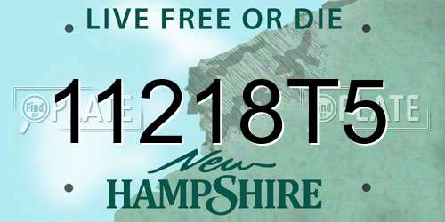11218T5 New Hampshire License Plate