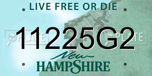 11225G2 New Hampshire License Plate