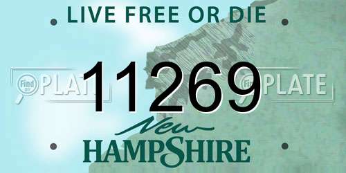 11269 New Hampshire License Plate