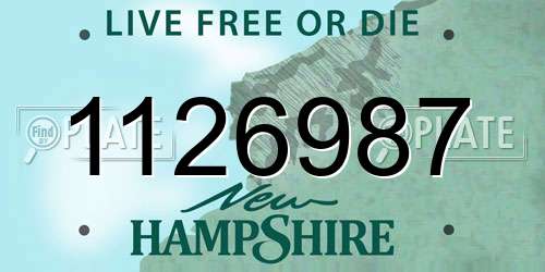 1126987 New Hampshire License Plate