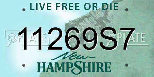 11269S7 New Hampshire License Plate