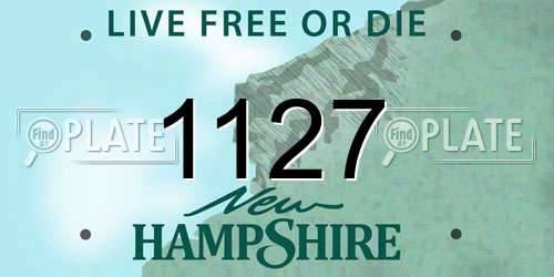 1127 New Hampshire License Plate