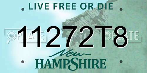 11272T8 New Hampshire License Plate
