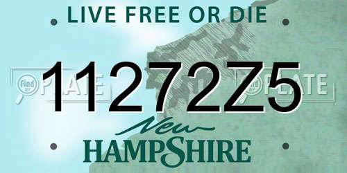 11272Z5 New Hampshire License Plate