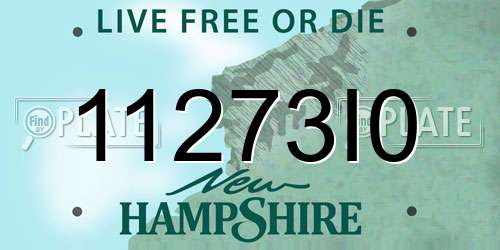 11273I0 New Hampshire License Plate