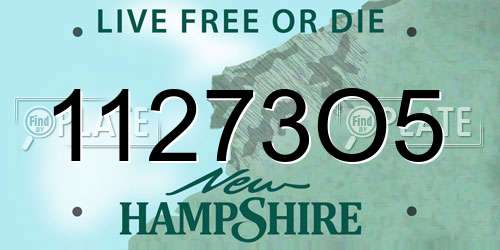 11273O5 New Hampshire License Plate
