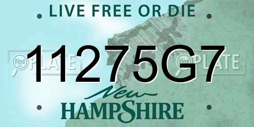11275G7 New Hampshire License Plate