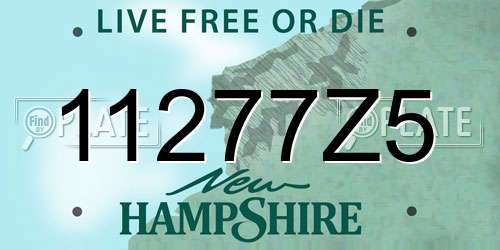 11277Z5 New Hampshire License Plate