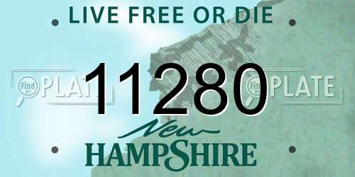 11280 New Hampshire License Plate