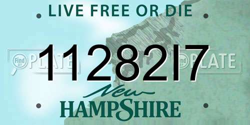 11282I7 New Hampshire License Plate