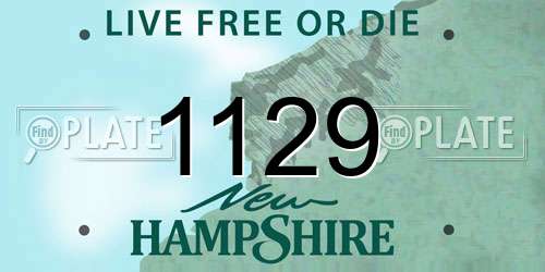 1129 New Hampshire License Plate