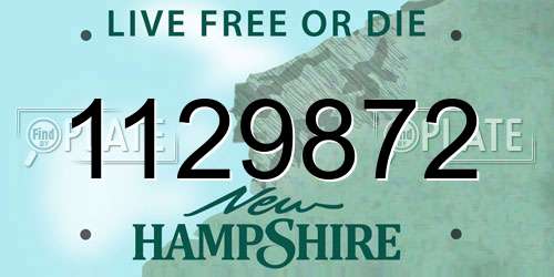 1129872 New Hampshire License Plate