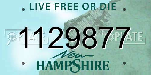 1129877 New Hampshire License Plate