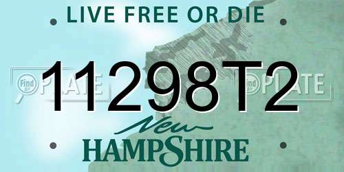 11298T2 New Hampshire License Plate