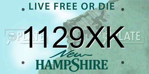 1129XK New Hampshire License Plate