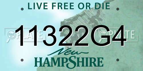 11322G4 New Hampshire License Plate