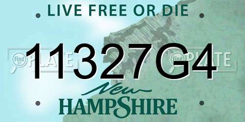 11327G4 New Hampshire License Plate