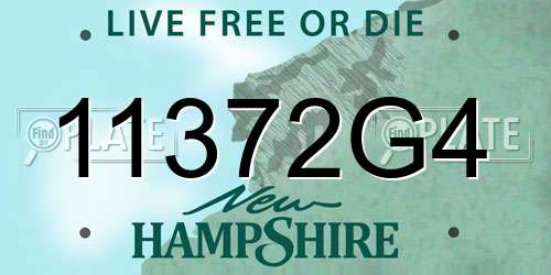 11372G4 New Hampshire License Plate
