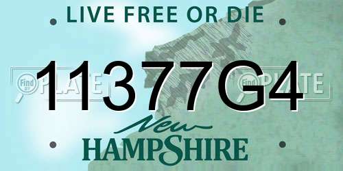11377G4 New Hampshire License Plate