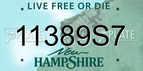 11389S7 New Hampshire License Plate