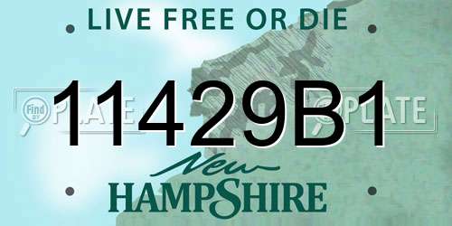 11429B1 New Hampshire License Plate