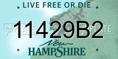 11429B2 New Hampshire License Plate
