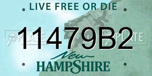 11479B2 New Hampshire License Plate