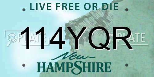 114YQR New Hampshire License Plate