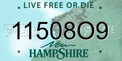 11508O9 New Hampshire License Plate