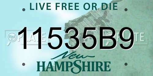 11535B9 New Hampshire License Plate