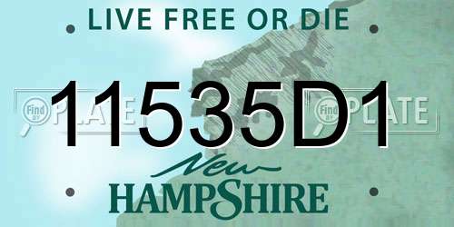 11535D1 New Hampshire License Plate