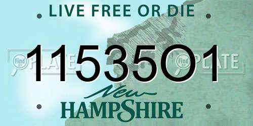 11535O1 New Hampshire License Plate