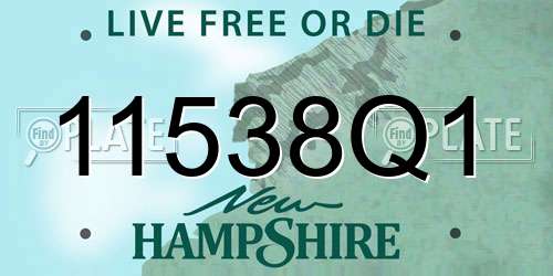 11538Q1 New Hampshire License Plate