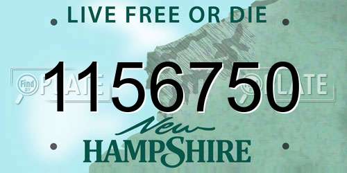 1156750 New Hampshire License Plate