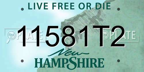 11581T2 New Hampshire License Plate