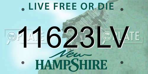 11623LV New Hampshire License Plate