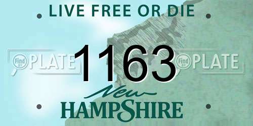 1163 New Hampshire License Plate