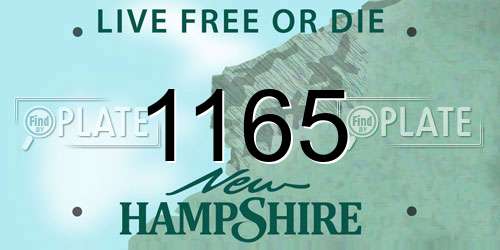 1165 New Hampshire License Plate
