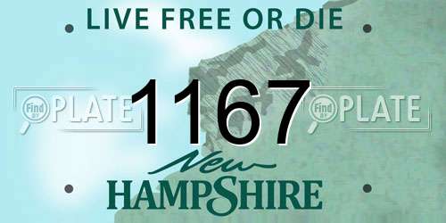 1167 New Hampshire License Plate