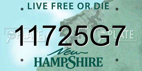 11725G7 New Hampshire License Plate
