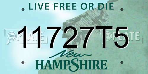 11727T5 New Hampshire License Plate
