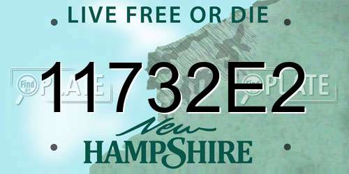 11732E2 New Hampshire License Plate