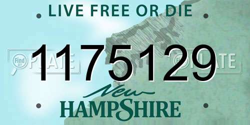 1175129 New Hampshire License Plate