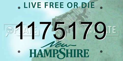 1175179 New Hampshire License Plate