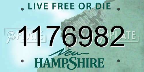 1176982 New Hampshire License Plate