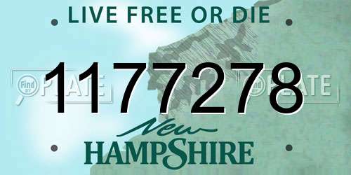 1177278 New Hampshire License Plate