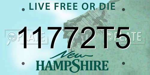 11772T5 New Hampshire License Plate