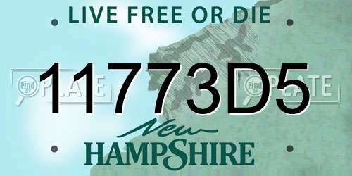 11773D5 New Hampshire License Plate