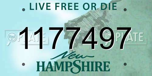 1177497 New Hampshire License Plate