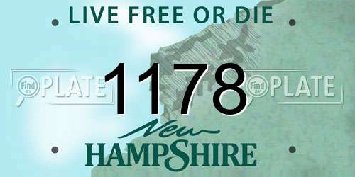 1178 New Hampshire License Plate